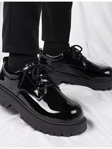 Hot Style Patent Leather Versatile Student Casual Shoes